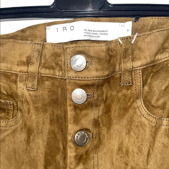 IRO Sakko Pant in Khaki Suede (Lambskin) - Picture 12 of 13